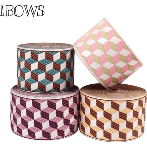 2Yard/lot 90MM Embroidery Ribbon Woven Jacquard Ribbon Three-Dimensional National Style DIY Handmade Sewing Material Accessories