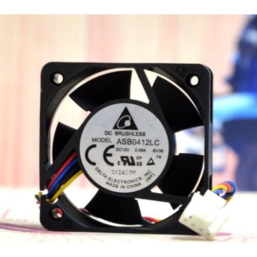 Delta 4013 ASB0412LC -BV38 12V 0.06A 4Wire Cooling Fan 4cm 40mm 40mm*40mm*13mm
