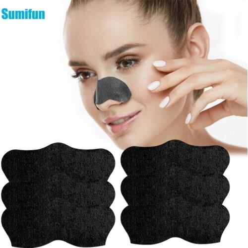 6pcs Blackhead Patch Acne Remover Suck Blackheads Deep Cleansing Shrink Pores Bamboo Charcoal Mask Remove Blackheads Skin Care