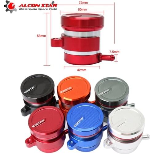 Alconstar-CNC Aluminum 6 Color Motorcycle Reservoir Oil Cup Rear Front Brake Clutch Cylinder Fluid Reservoir Clutch for Kawasaki