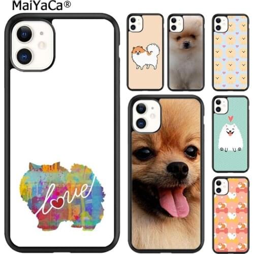 MaiYaCa Pomeranian Watercolor Dog Phone Case For iPhone 5s SE 6 6s 7 8 plus X XR XS 11 12 pro max Samsung Galaxy S8 S9 S10 shell