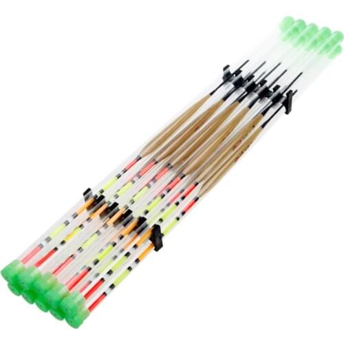 10Pcs Wood Fishing Float Tank Slip Drift Tube Bobber Tackle Tool Accessories New