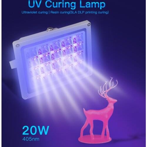 CREALITY 3D Printer Parts UV Curing Light Kit High Energy Lamp 20W Ultraviolet &SLA DLP Printing Curing