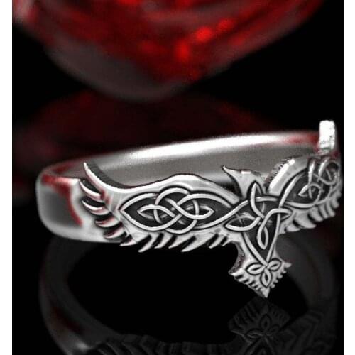 Juno. The most fashionable silver retro punk style crow wedding band wedding ring engagement rings for women