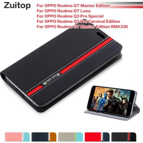 PU Leather Phone Case For OPPO Realme GT Master Edition Flip Case For OPPO Realme Q3 Pro Special Case Soft Silicone Back Cover