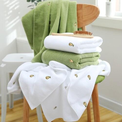 Cotton Body Bath Towels 140x70 for Aldult Bathroom Shower Home Garden Kids Sauna and Soft Thicken Face Towel Hqd Green Textiles