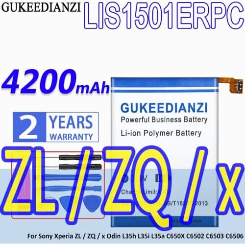 LIS1501ERPC 4200mAh Li-ion Battery For Sony Xperia ZL / ZQ / x Odin L35h L35i L35a C650X C6502 C6503 C6506 Replacement Batteries