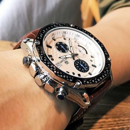 MEGIR Mens Fashion Sports Watches Luxury Top Brand Quartz-Watch StopWatch Waterproof Quartz Wristwatches Men Relogio Masculino