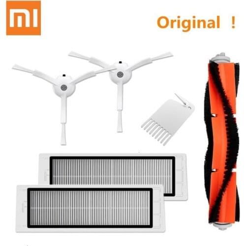 Original Xiaomi Robot Vacuum Part Pack of HEPA Filter Main Brush Cleaning Tool Side Brush for Xiaomi and roborock Vacuum