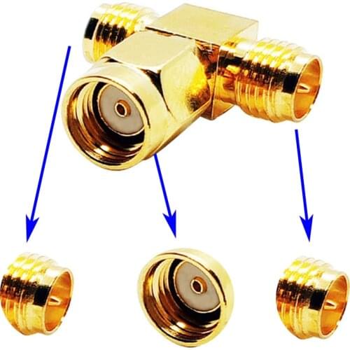 RP-SMA male to 2 RP-SMA female connector Splitter adapter