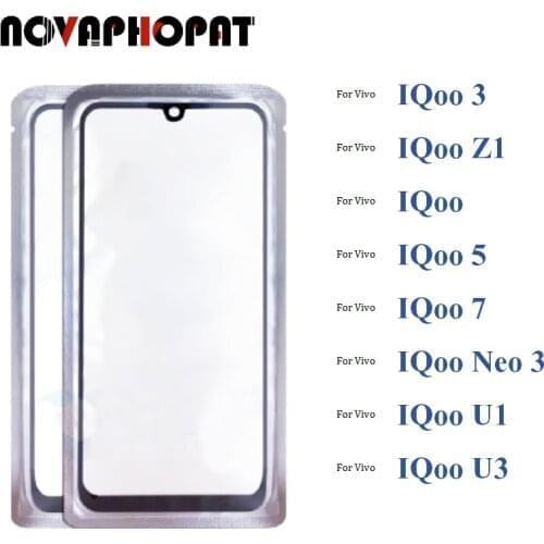 Digitizer LCD Sensor Glass For Vivo IQOO 3 Z1 5 7 Neo 3 U1 U3 Touch Screen Glass lens + With OCA