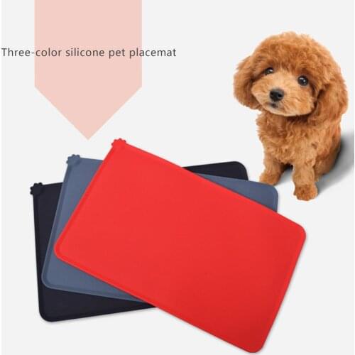 Silicone Pet Feeding Mats Waterproof Non-slip Pet Bowl Drinking Water Pad Easy Clean Anti-overflow Pet Placemat Accessories