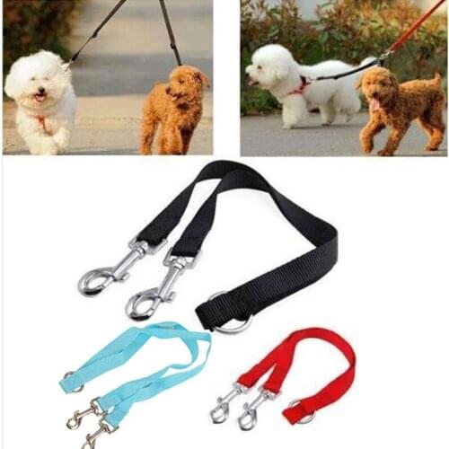 Pet Dog Coupler Leash Double Dog Walking Lead Chain Bungee Elastic Two Dogs Leash Splitter Tow Belt Pet Chest Strap