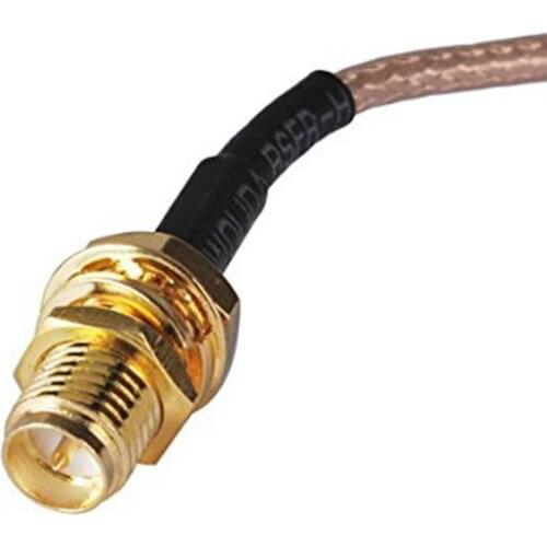 ALLISHOP RP SMA Female to Female Nut Blukhead connector adapter for computer WLAN Network Antenna RG316 copper Coaxial Cable 1m
