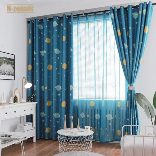 Full Blackout Curtain for Childrens Room Boy and Gilrs Bedroom Modern Nordic Style Blackout Curtain High Shading(70%-90%)