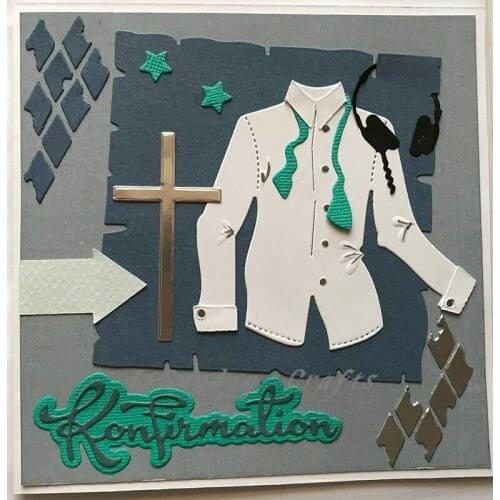 L-Sunday Crafts Stencils Man Shirts Metal Cutting Dies Scrapbooking Embossing Album Card Paper Crafts Decor DIY