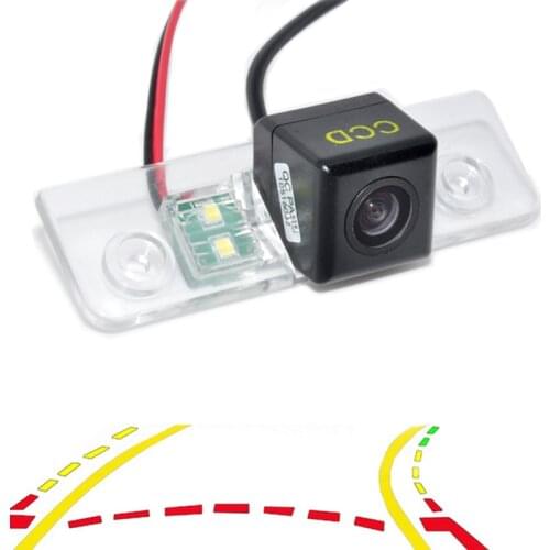 Variable Parking Line Dynamic Trajectory Tracks Car Rear View Parking Backup Camera for VW Skoda Octavia night waterproof