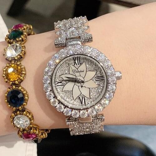 2019 Super Women Watches Fashion Elegant Silver Ladies Watch Women Diamond Crystal Quartz Dress Watches reloj mujer montre femme