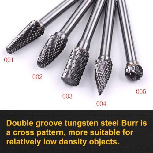 1pcs 100% Quality and Brand New Assorted Carbide Rotary Burrs Tungsten Carbide HRC70 Double Cut Rotary File