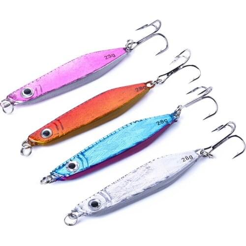 1PC 6.5cm/28g hard metal Iron lead fishing lures 3D eyes isca artificial wobbler Jig sinking pesca fishing tackles