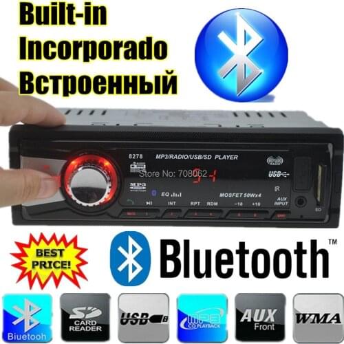 2015 New style Car Radio Stereo Player Bluetooth Phone AUX-IN MP3 FM/USB/1 Din/Remote Control For iPhone/Samsung Android 12V