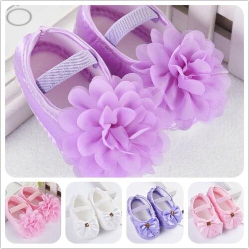 2021 spring and autumn baby newborn girl soft shoes soft bottom non-slip bow shoes crib girls boys all-match shoes