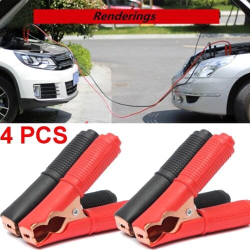 4Pcs Super Durable 100A Electrical Crocodile Alligator Clips Car Battery Insulated Test Lead Excellent Safety Performance