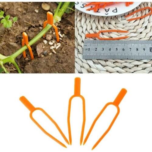 50pcs Plastic Quality Plant Climbing Support Clips Plant Vine Holder Durable strawberry fork Farming Clip Plant Support