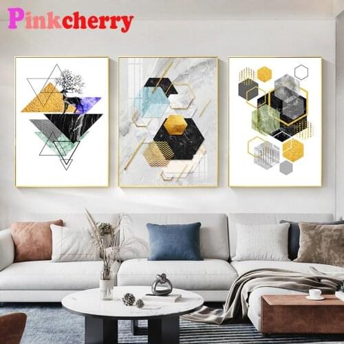 Diamond embroidery Abstract Landscape Geometric Mountain Sun diamond mosaic Cross Stitch full square Diy diamond painting 3pcs
