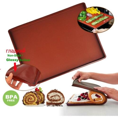 Food Grade Silicone Baking Mat Diy Multifunction Cake Pad Non-Stick Oven Liner Swiss Roll Pad Pizza Pastry Baking Tray Bakeware