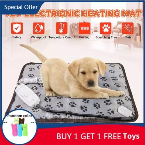 Pet Dog Cat Electric Heating Pad Winter Warm Carpet for Animals Temperature Adjusted Waterproof Warming Mat Carpet Heated Pads