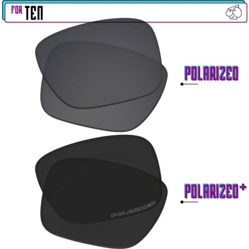 EZReplace Polarized Replacement Lenses for - Oakley Ten Sunglasses - BlackP Plus-BlackIRP