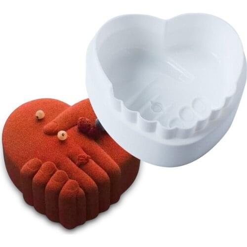 Love Type Mousse Cake Mold Hand In Silica Gel High Temperature Baking Decoration Tool
