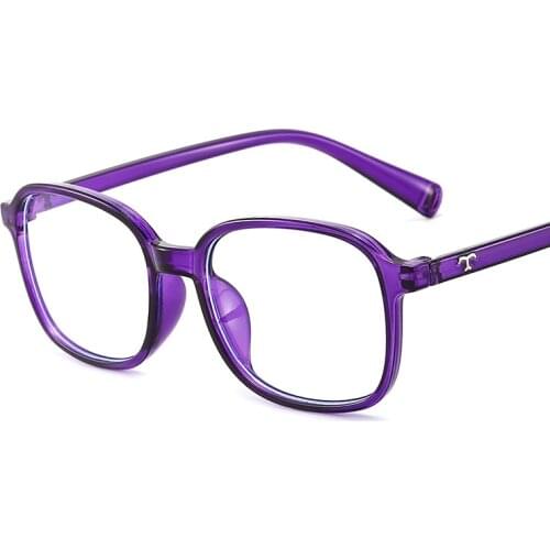 Imwete 2021 New Vintage Anti Blue Light Glasses Frames Women Men Square Small Face Flat Mirror Female Spectacles Frame Red Black