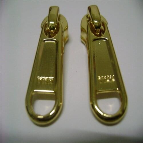 20pcs/lot Metal YKK Pull Head Slider Gold for RC Nylon Coil Zipper Bag Backpack Replacement Repair Sewing Accessories