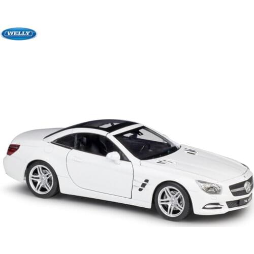 WELLY 1:24 Mercedes-Benz 2012 SL500 sports car simulation alloy car model crafts decoration collection toy tools gift