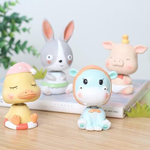 Cartoon creative animal shape shaking head decoration resin crafts home decoration bedroom living room car ornaments gift-60200