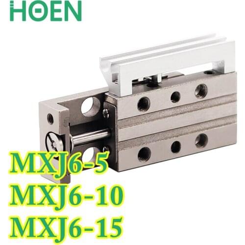 MXJ series air slide table ylinder MXJ6-5 MXJ6-10 MXJ6-15 MXJ6-5C MXJ6-5CS mini pneumatic cylinder slide cylinder