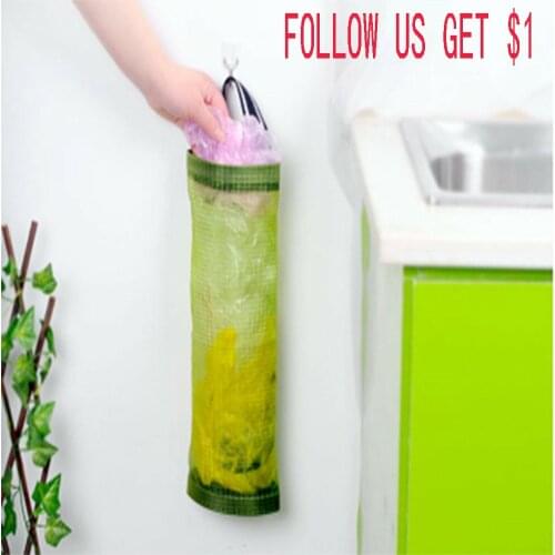 Grocery Plastic Bag Holder Wall Mount Storage Pouch Home Kitchen Tools