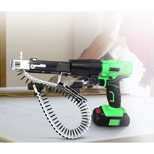 New Automatic Chain Nail Gun Adapter Screw Gun for Electric Drill Woodworking Tool Cordless Power Drill Attachment With 50 Screw