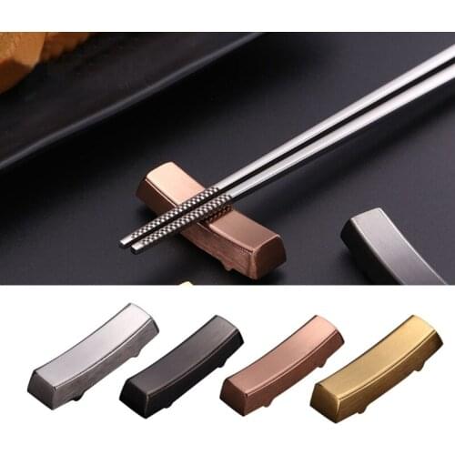 Stainless Steel Pillow Chopstick Rest Japanese Chinese Tableware Reusable Stainless Steel Kitchen Tool Food Sticks Fork