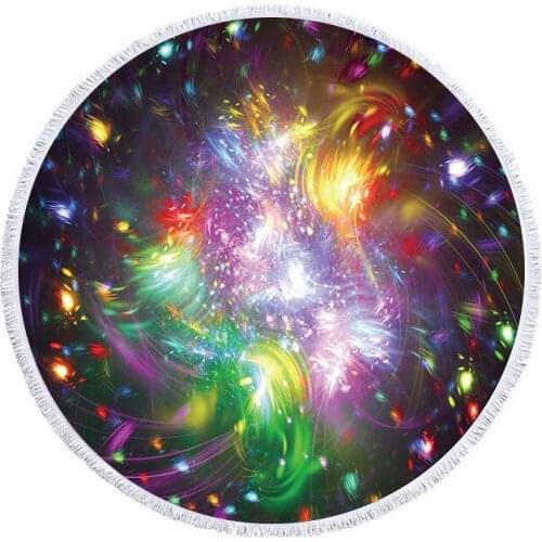 Mandala Microfiber Fabric Towel Beach Towel for Adult Yoga Mat Tassel Bohemia Large Round Towel Cotton 150cm Tapestry Home Decor