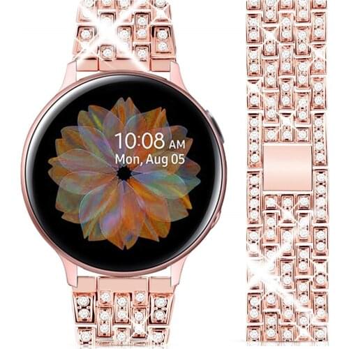 Jewelry Band Compatible for Galaxy Watch Active 2 40mm 44mm for Samsung Galaxy Watch 46mm 42mm Gear S3 Classic/Frontier band