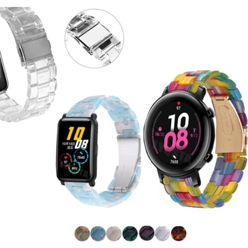 Resin 20mm Band Strap For Samsung Galaxy Watch Active2/3 41 Smartwatch Wristband Huawei Honor Magic2 GT2 GT 2 42mm ES Correa