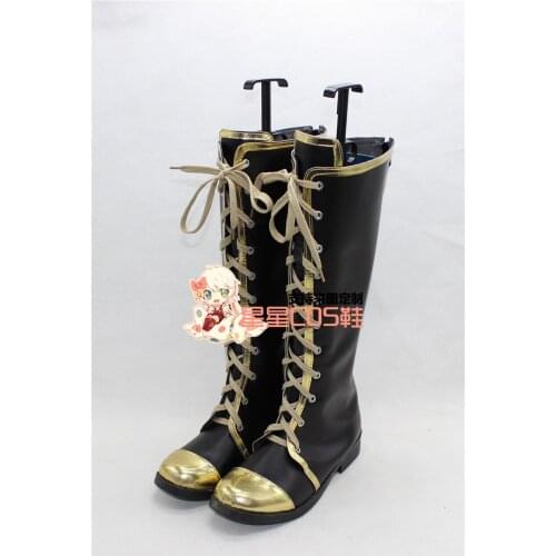 LoveLive September Lolita Umi Sonoda Black Halloween Cosplay Shoes Boots X002