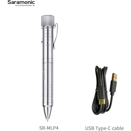 Saramonic SR-MLP4 Multi-functional stainless steel Pen With Voice Recorder and Flashlight 8GB Internal Storage USB Connector
