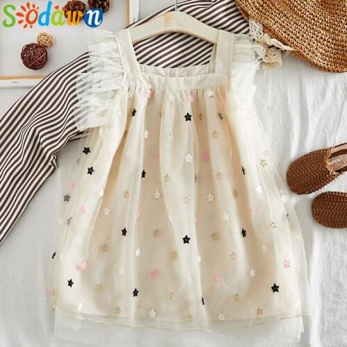 Sodawn Summer Princess Dress New Evening Girls Lace Dress Children Clothes For Girls Baby Girl Clothing For Party Birthday
