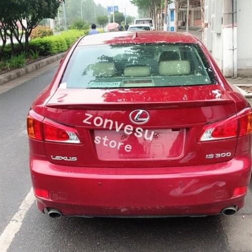 Use For Lexus Is Series 2006--2011 Year Spoiler ABS Plastic Carbon Fiber Look Rear Trunk Wing Car Body Kit Accessories