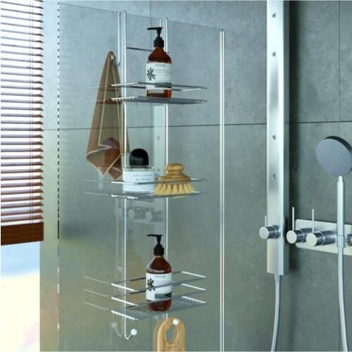 Three Layer Shower cabinet Shelf Chrome Lm066