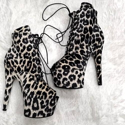 Leecabe stock 17CM/7inches platform Pole Dance boot